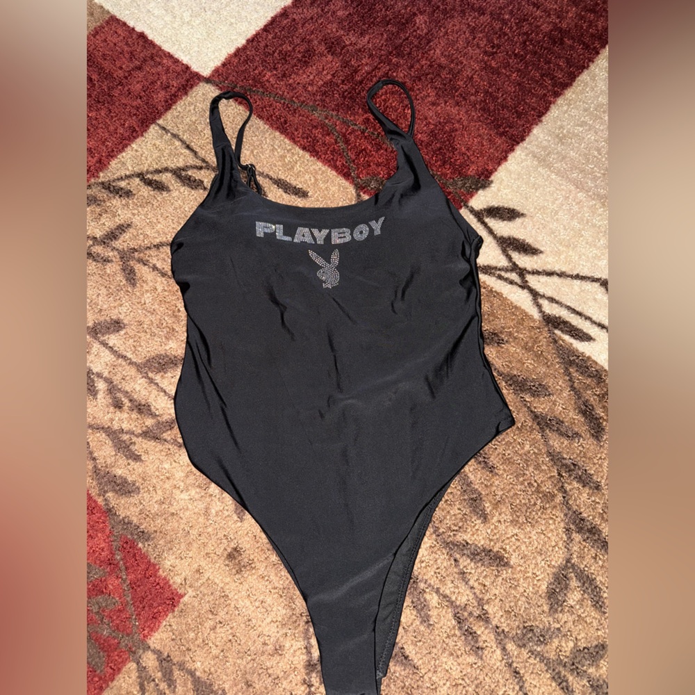 PLAYBOY Black One-Piece Swimsuit- Size NWT